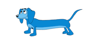 longfellow blue wiener dog